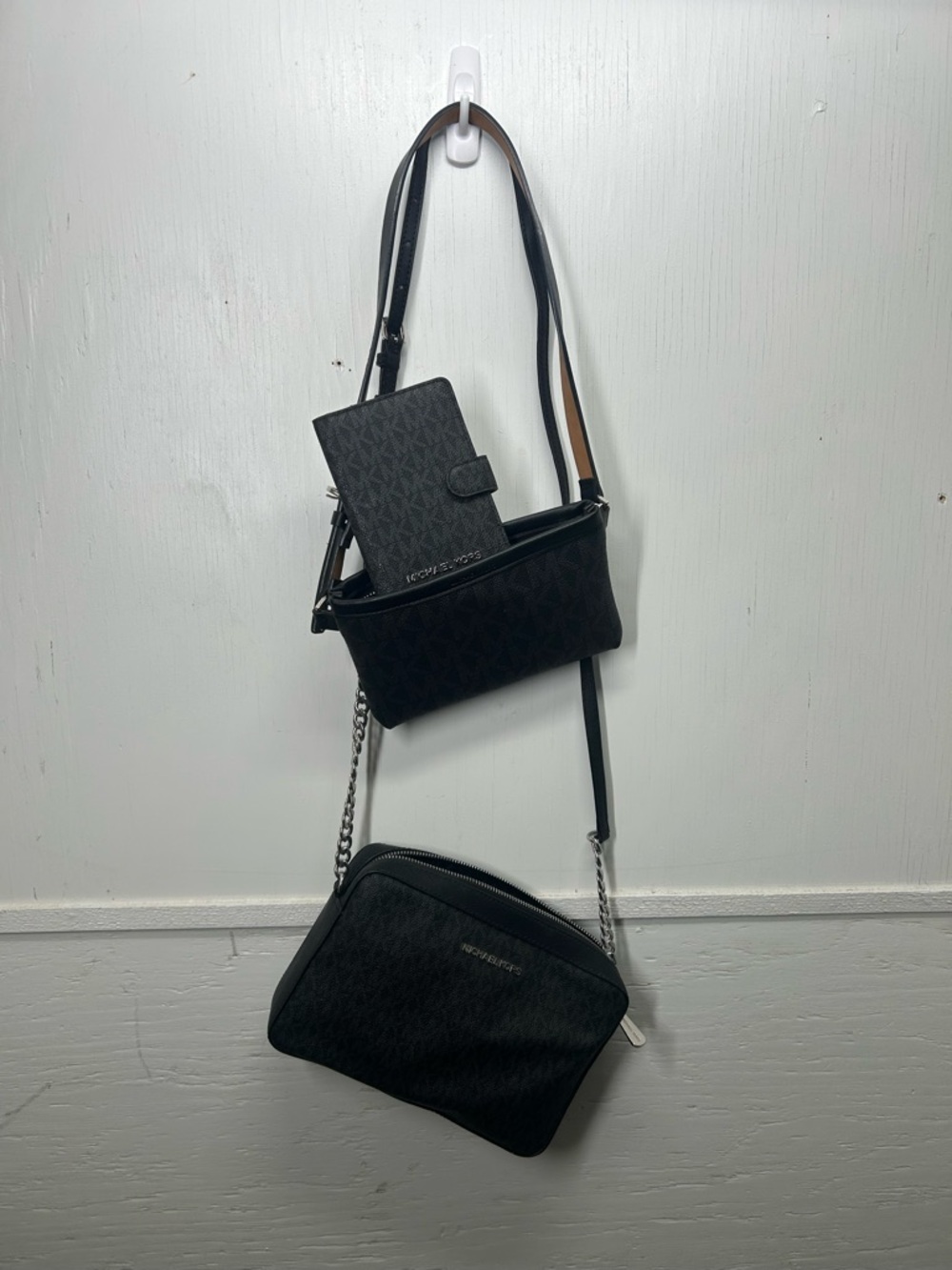 Michael Kors Black Double Crossbody Bag Set